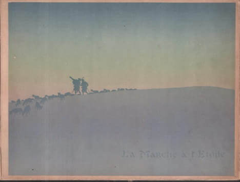 Partition de la chanson : Marche à l'étoile (La) Mystère en 10 tableaux, poème et musique de Georges FRAGEROLLE, 15 illustrations en couleurs à pleine ...