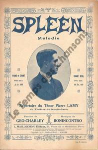 Partition de la chanson : Spleen . Lamy P. - Bonincontro Gabriel - Charley Géo