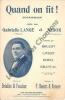 Partition de la chanson : Quand on fit !        Eldorado. Lange Gabrielle - Renner,Heints F. - Foucher Armand,Briollet