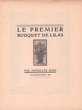 Partition de la chanson : Premier bouquet de Lilas ( Le ) . - Queille Abel - Ryon Hippolyte