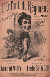 Partition de la chanson : Enfant du Régiment (L') Chanson marche Eldorado,Jardin de Paris