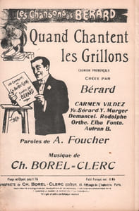 Partition de la chanson : Quand chantent les grillons Chanson provençale