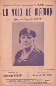 Partition de la chanson : Voix de maman (La)