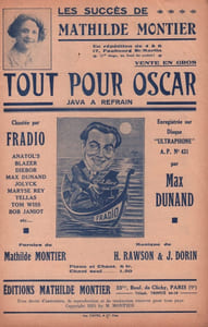 Partition de la chanson : Tout pour Oscar