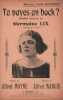 Partition de la chanson : Tu payes un bock ?        Empire (L'),Olympia. Lix Germaine - Margis Alfred - Moyne Alfred