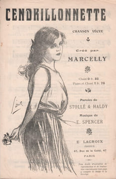 Partition de la chanson : Cendrillonnette Chanson vécue . Marcelly - Spencer Emile - Stollé,Haldy