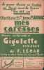 Partition de la chanson : Mes caresses      On dit ça  Casino de Paris. Marnac Jane - Lehar Franz - Willemetz Albert,Jacques-Charles