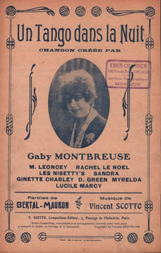 Partition de la chanson : Tango dans la nuit (Un)        . Montbreuse Gaby - Scotto Vincent - Maubon,Bertal