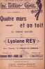 Partition de la chanson : Quatre murs et un toit      A l'escale du bonheur  . Rey Lysiane - Oberfeld C. - Vincy Raymond,Marc-Cab