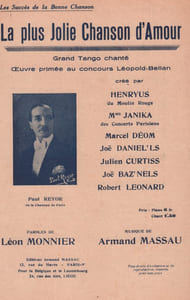 Partition de la chanson : Plus jolie chanson d'amour (L')