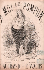 Partition de la chanson : A moi le pompon Roman en 5 couplets dédié aux fleuristes