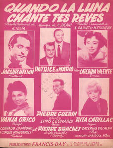Partition de la chanson : Chante tes rêves ( Quando la luna ) Etiquette publicitaire à l'intérieur pour une participation au Referendum Internationale de la Chanson organisé du 1er Février au 15 Mars 1960 par Radio Monte-Carlo