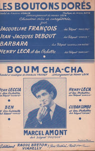 Partition de la chanson : Boutons dorés (Les) / Boum cha-cha Partition 2 titres , arrangement Henry Leca       