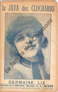 Partition de la chanson : Java des clochards (La)        . Lix Germaine - Valsien Albert - Guitton Jean