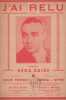 Partition de la chanson : J'ai relu        . Caire Reda - Aurelli,Keyne - Poterat Louis