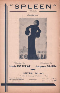 Partition de la chanson : Spleen