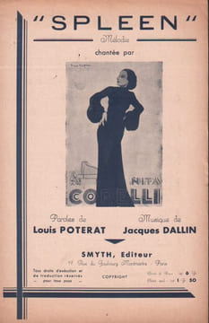 Partition de la chanson : Spleen . Corelli Nita - Dallin Jacques - Poterat Louis