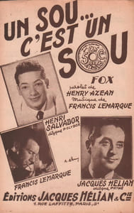Partition de la chanson : Un sou ...c'est un sou