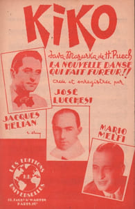 Partition de la chanson : Kiko / Dollichette     Partition orchestre 2 titres    