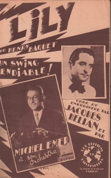 Partition de la chanson : Lily / Quand le coeur chante     Partition 2 titres orchestre sans paroles   . Hélian Jacques,Emer Michel - Baquet ...