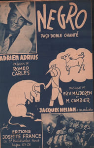 Partition de la chanson : Negro        