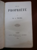 

De la propriété.
 
. A. Thiers