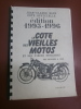 Cote officielle édition 1995/1996.

La cote des vieilles motos & des pièces détachées des origines à 1986.. Jean Claude Hand 
