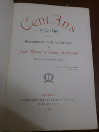 Cent ans.
(1793-1893).
Descendance de Jean Monod & Louis de Coninck.