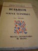 Durkheim et la science économique. L'apport de sa sociologie à la théorie économique moderne. Guy AIMARD 