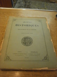 ARCHIVES HISTORIQUES DU DEPARTEMENT DE LA GIRONDE (Première édition.)