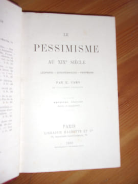 
Le pessimisme au XIXe siècle - Léopardi Schopenhauer Hartmann.. E. Caro 