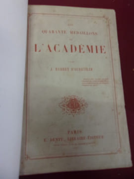 Les quarante médaillons de l'académie.. Jules Barbey d'Aurevilly