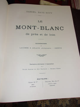 Le Mont-Blanc de près et de loin. Daniel Baud-Bovy