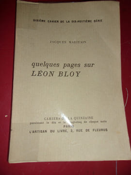 Quelques pages sur Léon Bloy. Jacques Maritain