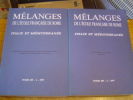 Italie et Méditerranée.

(2 volumes, complet).. Collectif. Mélanges de l'Ecole Française de Rome .