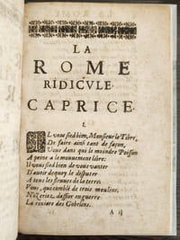 La Rome ridicule, caprice