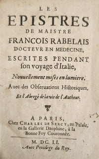 Les Epistres escrites pendant son voyage d'Italie