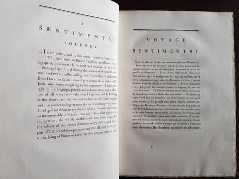 Voyage sentimental. Laurence Sterne