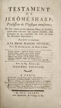Testament de Jérôme Sharp