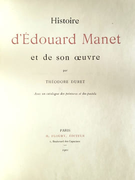 Histoire d'Édouard Manet. Théodore Duret