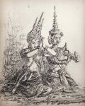 Danseuses cambodgiennes anciennes.... GROSLIER George.