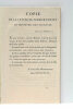 Eloge du Citoyen Dufresne, Conseiller d'État, Directeur général du Trésor public. 30 Pluviôse an 10.. [ BARBE MARBOIS (François, Marquis de) ].