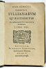 Tullianarum quaestionum de instauranda Ciceronis imitatione libri IIII. SCHOTT (Andreas).