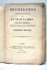 Recherches physiologiques sur la vie et la mort. Troisième édition.. BICHAT (Xav.).