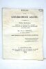 Essai sur l'hydropisie ascite. Tribut académique présenté et publiquement soutenu à la Faculté de Médecine de Montpellier, le 31 mai 1825.. DUPOUX ...