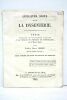 Quelques mots sur la dysenterie. Thèse présentée et publiquement soutenue à la Faculté de Médecine de Montpellier, le 5 mai 1825.. BOISSE (P.M.A. ...