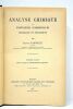 Analyse chimique des substances commerciales minérales et organiques. Deuxième éditon revue, corrigée et considérablement augmentée.. JAGNAUX (Raoul).