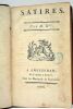 Satires par M. C***. A Amsterdam et se trouvent à Paris, chez les Marchands de Nouveautés, 1786. RELIE AVEC (à la suite): 2). GILBERT. Oeuvres ...