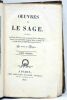 Oeuvres. Précédées des Eloges de Le Sage qui ont partagé le Prix d'éloquence décerné par l'Académie Française dans sa séance du 24 aoÙt 1822, par MM. ...