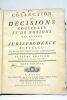 Collection de décisions nouvelles et de notions relatives à la Jurisprudence acutelle. Sixième édition, corrigée et augmentée. Tome premier.. DENISART ...